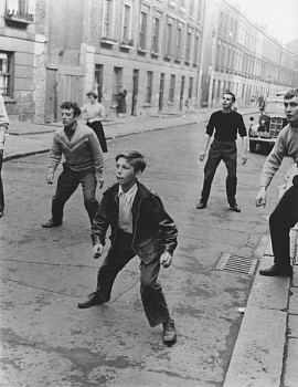 Work: Footballers Watching, Brindley Road, Paddington, London