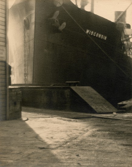 Alma Lavenson, Docked Ship, c. 1920's
Vintage gelatin silver print, 9 15/16 x 7 7/8 in. (25.2 x 20 cm)
[Wisconsin]
5162