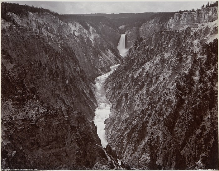Frank Jay Haynes, Grand Canyon of the Yellowstone and Falls, c.1887
Vintage albumen print from a mammoth-plate glass negative, 16 11/16 x 21 3/8 in. (42.4 x 54.3 cm)
2144
Sold