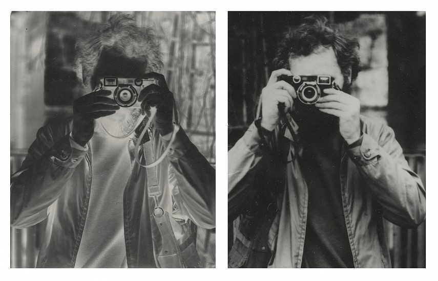 Kenneth Josephson, Greece, 1972
2 vintage gelatin silver prints, each, 3 1/16 x 2 9/16 in. (7.8 x 6.5 cm)
(Self-portrait. One direct negative and one direct positive, each made separately in camera.) unique
8031
$12,000