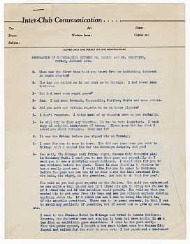 Work:&nbsp;Transcript of Conversation between Branch Rickey and Clyde Sukeforth recounting events of August 28, 1945, and Robinson's first day as a Dodger