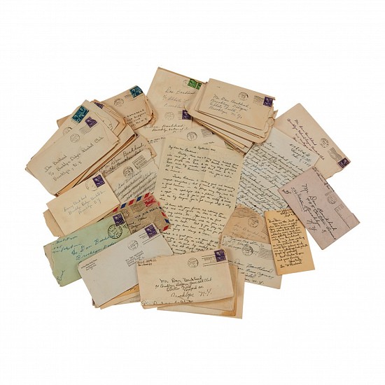 Fan letters saved by Dan Bankhead, Jackie Robinson's roommate and the first black pitcher, August-November, 1947
Ink on paper
53 letters and 13 postcards
8520