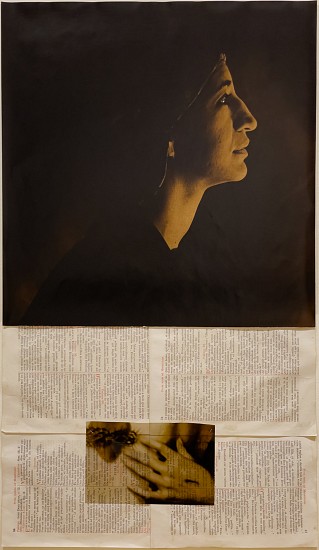 Luis González Palma, Miserera [Miserable], 1996
Vintage gelatin silver print with bitumen and mixed media, 33 x 19 in. (83.8 x 48.3 cm)
Vintage collage of a gelatin silver print with bitumen with religious texts and Kodalith print
8611
$9,000