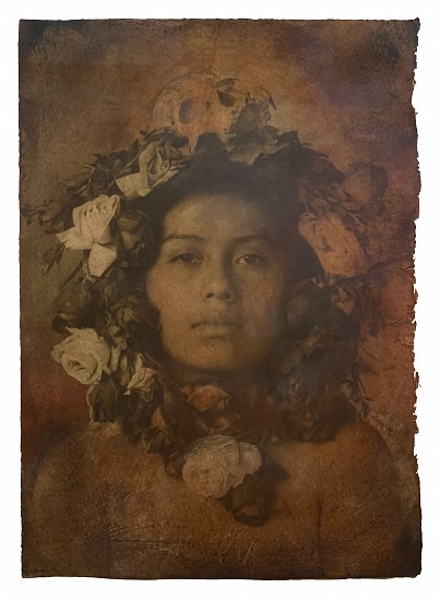 Luis González Palma, La Rosa [The Rose], 1989
Vintage gelatin silver print with bitumen and mixed media on watercolor paper, 12 3/4 x 9 1/4 in. (32.4 x 23.5 cm)
8621
$10,000