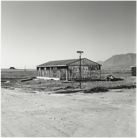 Robert Adams, A Tract House, Colorado Springs, 1969
Gelatin silver print; printed 1983, 5 5/16 x 5 5/16 in. (13.5 x 13.5 cm)
Signed, titled, print date in pencil and “1974” in pencil within copyright stamp on print verso.
8634
$18,000