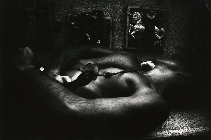 Eikoh Hosoe, Barakei #39, 1961
Early gelatin silver print; printed 1960s or early 1970s, 15 5/8 x 23 5/8 in. (39.7 x 60 cm)
Signed in English and Japanese, titled "Barakei/Ordeal by Roses #39," and dated in pencil on print verso.
Illustrated: Hosoe, Eikoh. Barakei. Shueisha, 1963, n.p. Tokyo: Shueisha Co., 1971, 2nd ed. Ba-ra-kei. Aperture, 1985, 3rd ed.
8651
$12,000